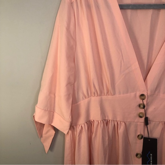 Women's Loose Short Sleeve Button Down Sundress Spring and Summer Casual Dresses - Picture 11 of 16